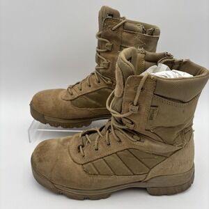 Bates Men's Military Boots Tan Combat Boots Dry Guard E02208 Size 9 US Canvas